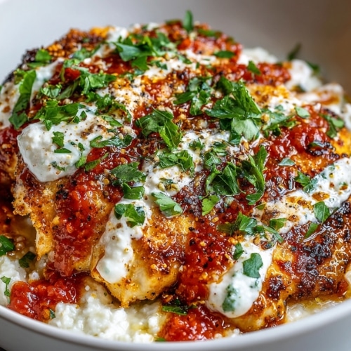 15 Minute Cottage Cheese Chicken Parm Bowl
