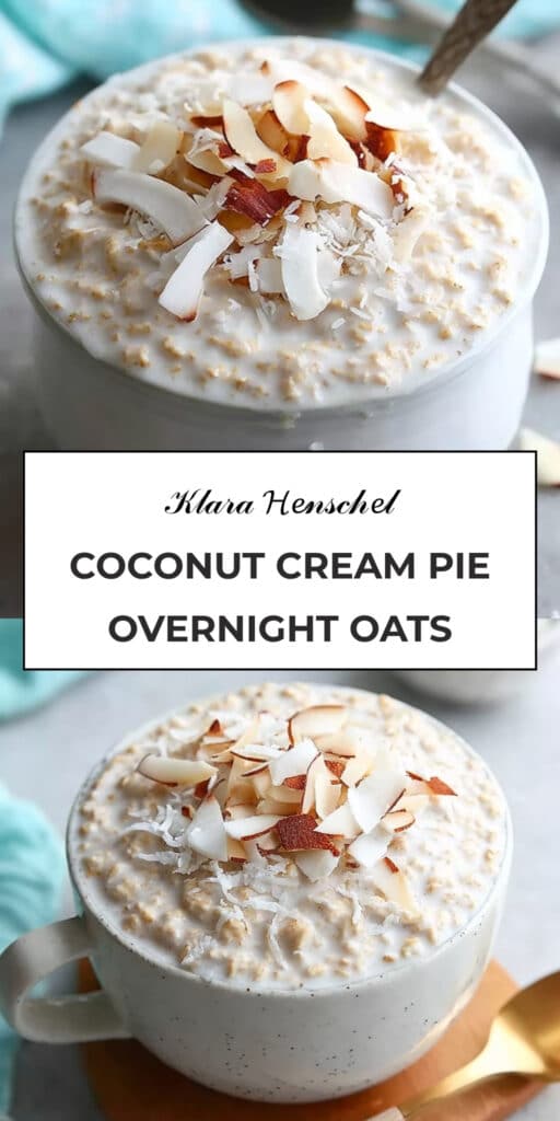 Coconut Cream Pie Overnight Oats Healthy Dinner Dessert Style