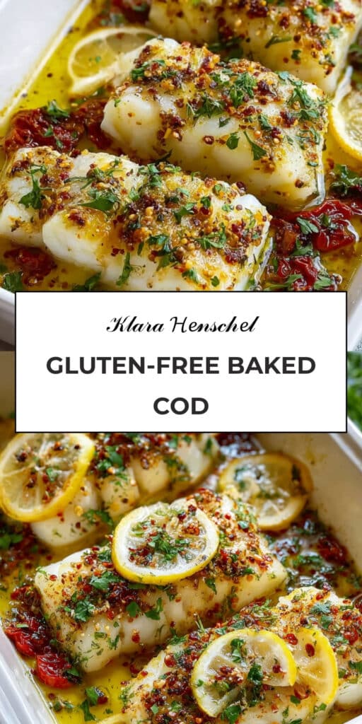 Gluten Free Mediterranean Baked Cod Lemon Garlic Fish Recipe
