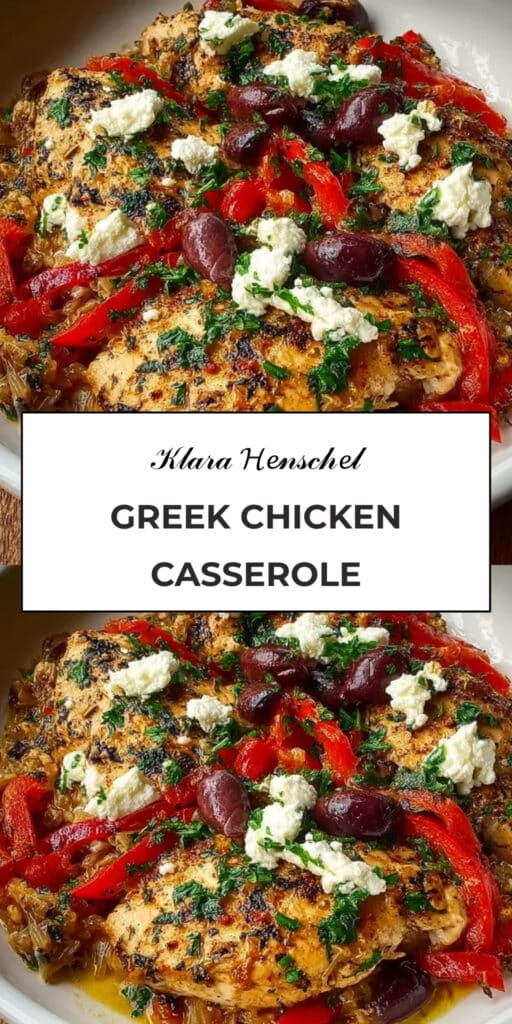 Greek Chicken Casserole Easy Healthy Family Dinner