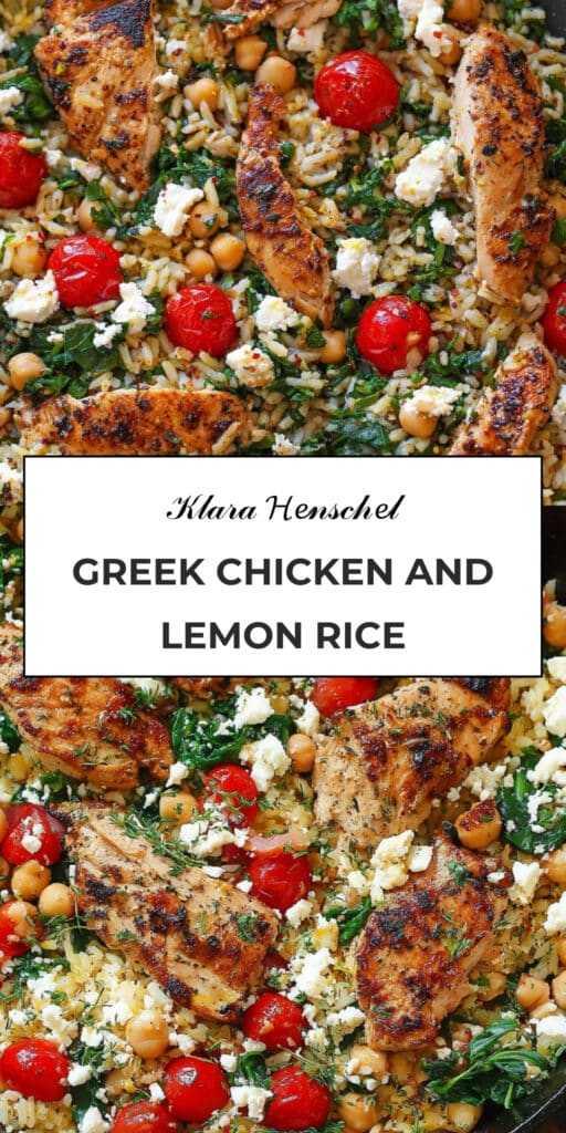 Greek Chicken and Lemon Rice 30 Minute One Pot Dinner