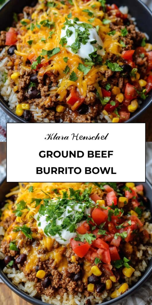 Ground Beef Burrito Bowl Quick Hearty Dinner Recipe