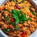 Healthy Mediterranean Rice and Beans