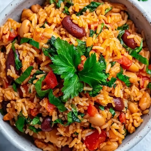 Healthy Mediterranean Rice and Beans