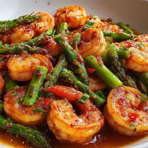 Sweet Chili Shrimp with Asparagus