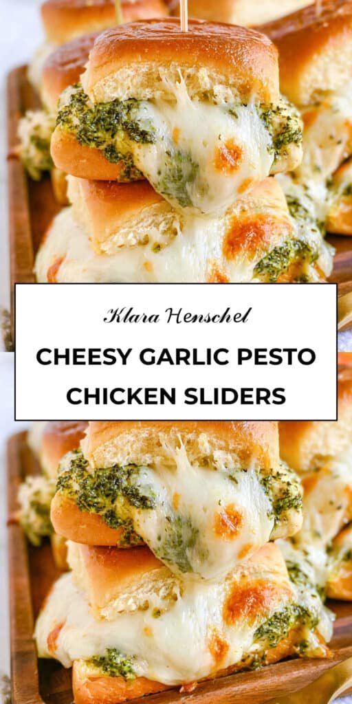 Cheesy Garlic Pesto Chicken Sliders 5 Cheesy Garlic Pesto Chicken Sliders Easy Party Sandwiches