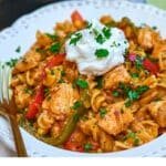 One Pot Chicken Fajita Pasta