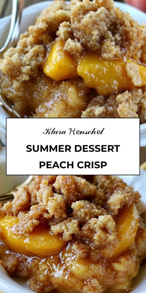 Peach Crisp 5 Peach Crisp Easy Homemade Summer Dessert