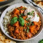 Slow Cooker Sweet Potato and Lentil Tikka Masala Vegan