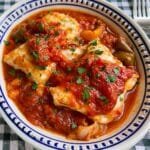Tomato and Pepper Poached Cod