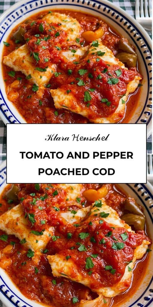 Tomato and Pepper Poached Cod (Bacalao a la Riojana) 5 Tomato and Pepper Poached Cod Bacalao a la Riojana Easy Spanish Fish Recipe