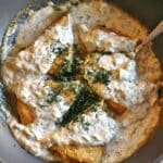 Vegan Crispy Tofu with Lemon Dill Cream Sauce
