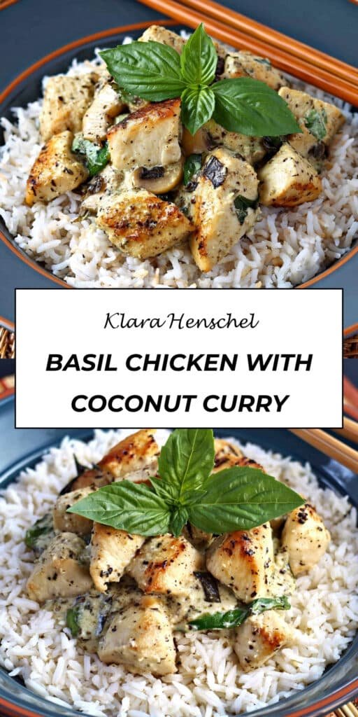 Basil Chicken with Coconut Curry Sauce 4 Basil Chicken with Coconut Curry Sauce Easy Creamy Chicken Dinner