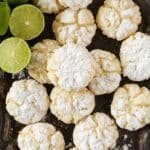 Coconut Key Lime Crinkle Cookies