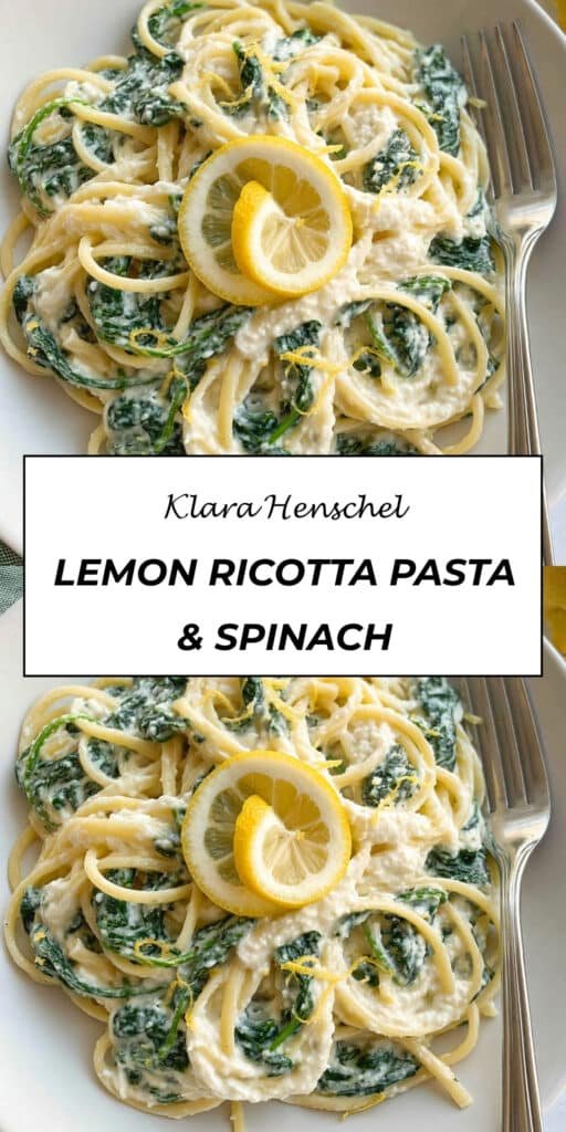 Lemon Ricotta Pasta & Spinach 2 Easy Lemon Ricotta Pasta Spinach Creamy Quick Dinner