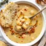 Vegan Garlic Chickpea Soup