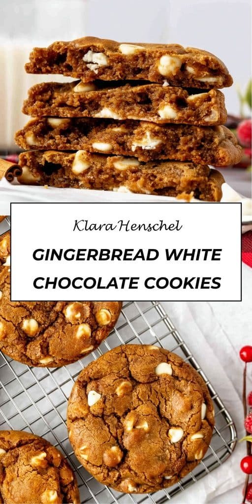 Bakery Gingerbread White Chocolate Cookies 5 Bakery Gingerbread White Chocolate Cookies – Soft Chewy Christmas Cookies