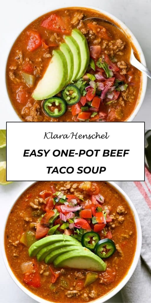 Beef Taco Soup 5 Beef Taco Soup – Easy Hearty One Pot Mexican Inspired Dinner