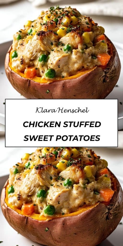 Creamy High-Protein Chicken Pot Pie Stuffed Sweet Potatoes 5 Creamy High Protein Chicken Pot Pie Stuffed Sweet Potatoes – Easy Healthy Dinner