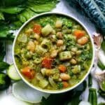 Green Pesto Minestrone Soup
