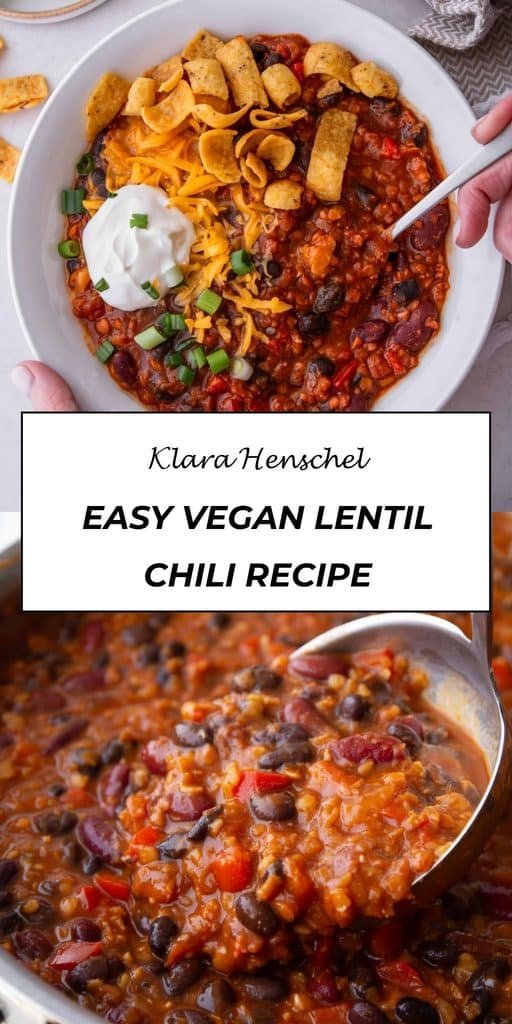 Lentil Chili 5 Lentil Chili – Easy Hearty Vegan Vegetarian Chili Recipe