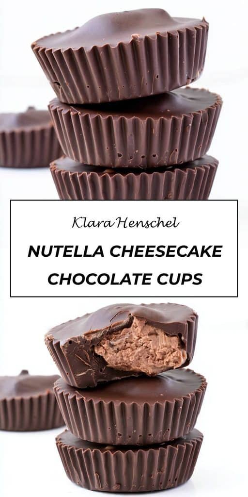 Nutella Cheesecake Chocolate Cups 5 Nutella Cheesecake Chocolate Cups – Easy No Bake Chocolate Dessert