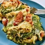 Pesto Spinach Artichoke Chicken Bake