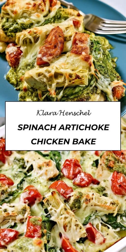 Pesto Spinach Artichoke Chicken Bake 5 Pesto Spinach Artichoke Chicken Bake – Easy Creamy Chicken Dinner