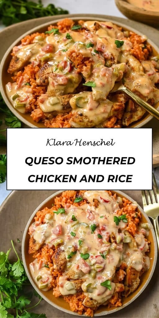 Queso Smothered Chicken 5 Queso Smothered Chicken and Rice – Easy Cheesy One Pan Dinner