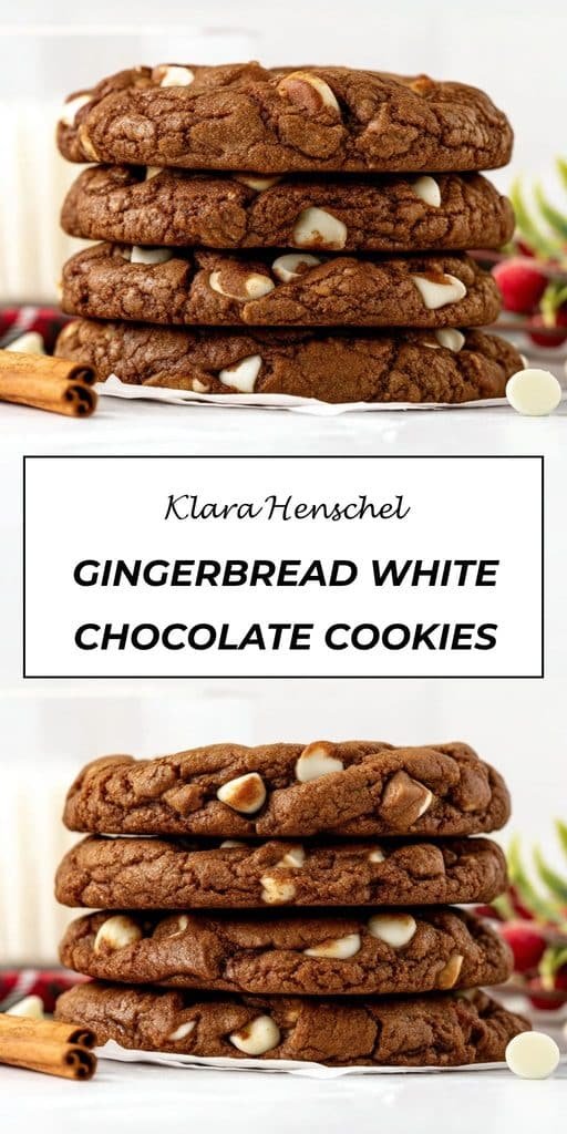 Gingerbread White Chocolate Cookies 5 Bakery Gingerbread White Chocolate Cookies – Soft Chewy Christmas Cookies