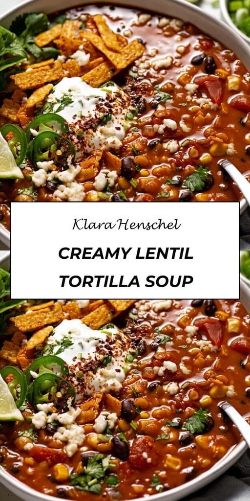 Creamy Lentil Tortilla Soup 5 Creamy Lentil Tortilla Soup Recipe