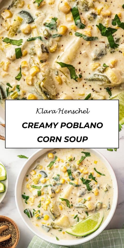 Creamy Poblano Corn Soup 5 Creamy Poblano Corn Soup – Easy Mexican Inspired Soup Recipe