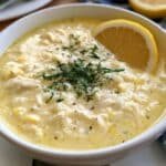 Greek Egg and Lemon Soup Avgolemono