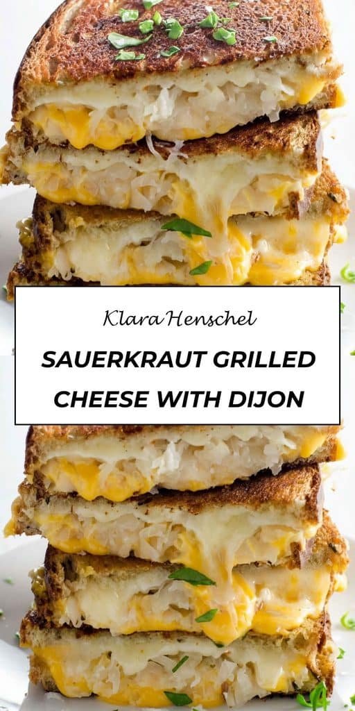 Sauerkraut Grilled Cheese with Dijon 5 Sauerkraut Grilled Cheese with Dijon – Crispy Tangy Cheesy Sandwich
