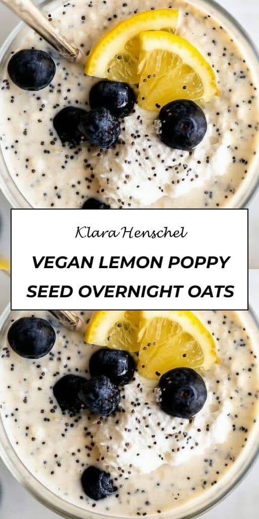 Vegan Lemon Poppy Seed Overnight Oats 5 Vegan Lemon Poppy Seed Overnight Oats – Easy Healthy Breakfast
